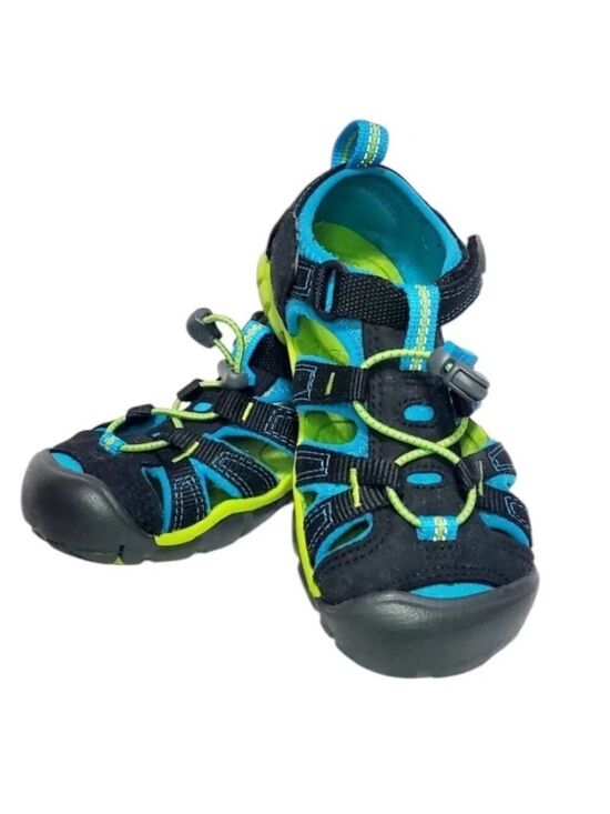 Keen Other - Keen Seacamp II Big Kids Water Sandals in Black and Brilliant Blue UNISEX SIZE 5